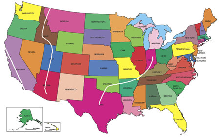 fault linemap of usa