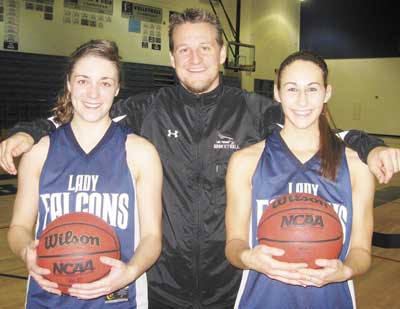 kara curley, coach ryan pletnick and kaylee paciora