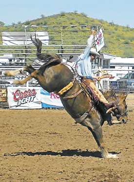 fiesta days rodeo bucking bronco