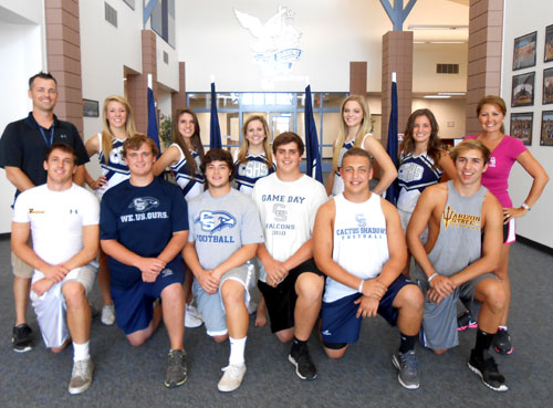 cshs cheer and football seniors