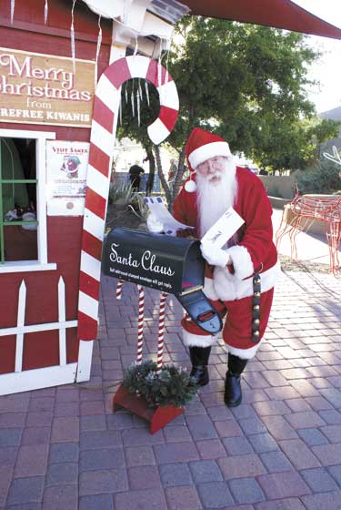 santa at carefree christmas festival