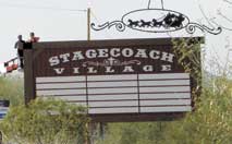 stagecoach village sign
