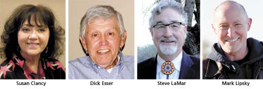 susan clancy, dick esser, steve lamar, mark lipsky