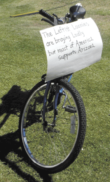 sign on bike