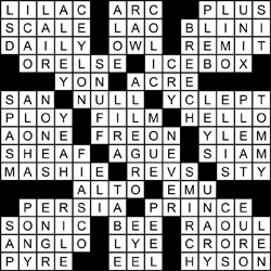 crossword solution