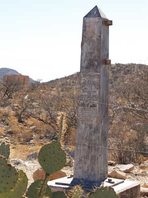 border marker in sasabe, az
