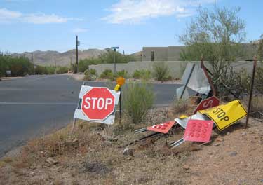 sign damage