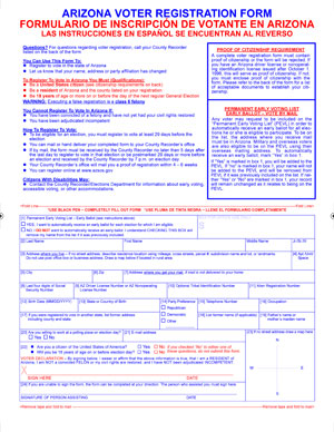 arizona voter registration form