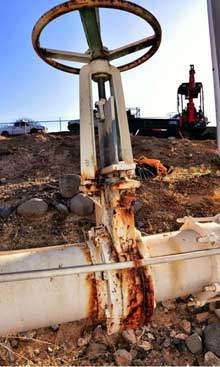 corroded pipe