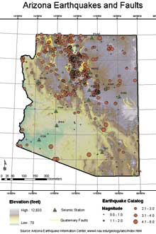 earthquake map