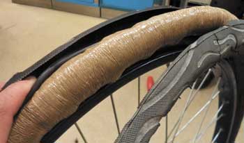 marijuana in bike tire