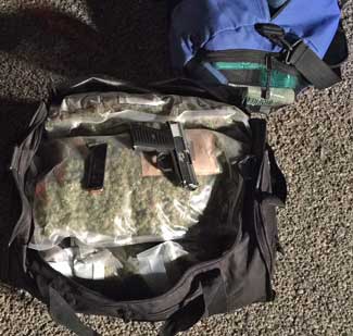 gym bag full of drugs
